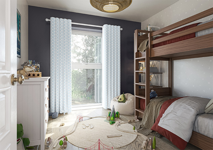 Whaling Around, Cornflower - Made to Measure Curtains - Image 8